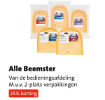 25% korting op Alle Beemster kaas bij Jumbo