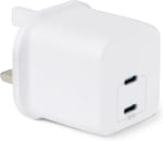 Amazon Basics Fast Charging USB C Nano GaN Wall Charger, 35W 2-Port for £8.21 at Ama
