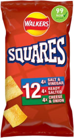 Walkers Squares Flavour Potato Snacks 12 x 22g for £2.99 at Amazon