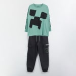 Conjunto Niño Creeper Cargo Verde Minecraft por $14.990