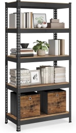 SONGMICS Estantería Pesada de 5 Niveles 45x90x180cm por $1,050 en Amazon