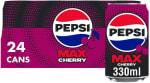 Pepsi Max Cherry 24 Pack Cans for £5.36 on Amazon