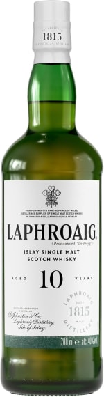 Laphroaig 10 ans Islay Single Malt 70 cl pour 33,89€ chez Amazon
