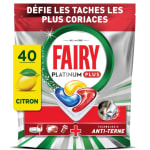 Fairy Platinum Plus (sachet de 40 tablettes) à 13,89€ chez Carrefour