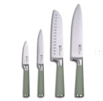 Juego de 4 Cuchillos de Acero Inoxidable Verde por 19,99€