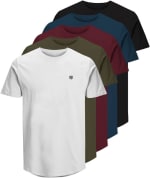 JACK & JONES Jprblabrody Tee Ss Crew Neck 5-pack voor €30,75 bij Amazon