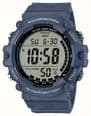 Casio Illuminator 10 Year Battery Blue Digital Resin Strap Watch with code