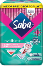 Saba Toallas Invisibles 32 Unidades por $32 | Amazon