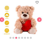 Peluche Miniso Osito Con Corazón Felpa Café 26x33 $4.995 Disponible en Miniso, Cl cm