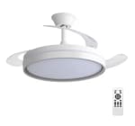 Lámpara techo con ventilador invisible inteligente de 30 W + luz de 60W por 31.11€