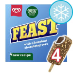 Feast Ice Cream Sticks 4 x 90ml - Chocolate & Hazelnut or Caramel - Clubcard Price