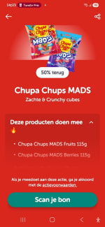 Chupa Chups Mads gratis na cashback via Tikkie en de Jumbo