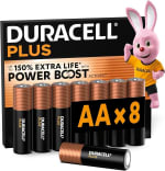 DURACELL Plus AA pilas alcalinas (8 unidades) por 6,69€ en Amazon