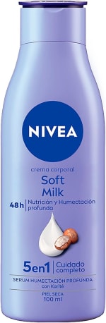 NIVEA Body Crema Corporal Soft Milk (100ml) por $18 en Amazon