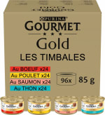 Gourmet Gold Pack mega 96 latas de 85g comida húmeda para gatos por 39,99€