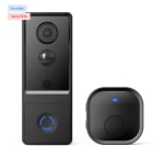 Sonnette vidéo connectée sans fil avec caméra additionnelle à 34,99€