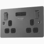 LAP USB Charger Socket Black Nickel £5