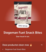 70% cashback op Stegeman Fuet Snack Bites via Tikkie