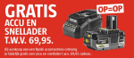 Gratis accu en snellader bij aankoop van een Ryobi-machine