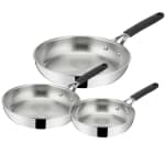 Set de 3 poêles Lagostina Esperta Triply Inox pour 84,99€