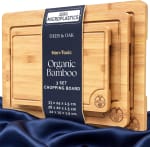 Deer & Oak 3-Piece Chopping Board Set, Pre-Oiled 33x24cm, 28x20cm, 22x15cm - w/vouch