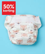 50% korting op assortiment wasbare luiers bij HEMA