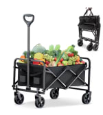 DASCK Carro Plegable con Ruedas Todoterreno 120 kg por 22.53€