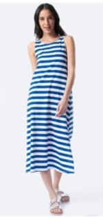 Vestido a rayas y cuello redondo de mujer TEX por 5.99€.