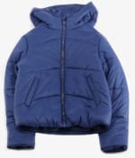 Blauwe pufferjas met kap voor €15 bij Bel&Bo