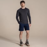 Craghoppers Men's Basecamp Shorts with UPF 50+, 3 pockets (1 zipped) Blue Navy - W/DF