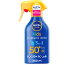 Protector Solar Infantil Nivea Sun Kids Spray FP50+ 250 ml por 10,65€ 50% 2da unidad