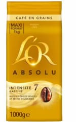 Café en grains L'or Absolu - Paquet de 1kg à 23,90€