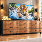 Safonus Mueble para TV 160 cm con estantes y 9 cajones por $1,709 en Mercado Libre