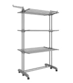 SONGMICS Tendedero Plegable 4 Niveles, con Ruedas, Alas Plegables por 20.87€