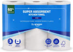 by Amazon Essuie-tout Super Absorbant 3 rouleaux (80 feuilles) pour 2,24€