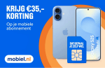 €35 korting op 1- en 2-jarige abonnementen bij Mobiel.nl via Vakantieveilingen