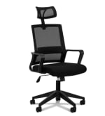 JUPPLIES Silla Oficina Ergonómica Malla Negra Soporte 100kg por 48,58€