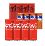 Coca-Cola en Fanta Alle sets met 8 blikjes à 25 cl voor €3,49 bij de Plus