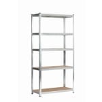 Etagère à 5 tablettes métal bois - DECO SYSTEM à 16,90€