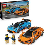 LEGO Speed Champions Lamborghini Revuelto & Huracán STO - Toy Race Cars Model Kit in