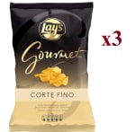 3 x 150g de Lay's Gourmet, Patatas fritas de corte fino por 4.8€
