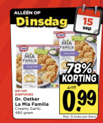 Dr. Oetker La Mia Familia met knoflook voor €0,99 bij Vomar