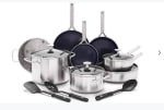 Blue Diamond Pannenset 15-delig voor €129,95 bij Ibood
