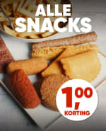 €1 korting op alle snacks bij Kwalitaria