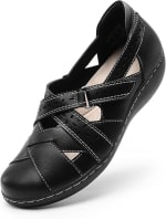 Dames instapschoenen met gesloten teen en memory foam voor wandelen en werk