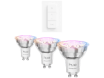 PHILIPS HUE Essential Slimme LED GU10 3-pack + dimmer switch voor €39 bij MediaMarkt