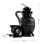 Système de filtre à sable 250 W (8 200 l/h) pour piscines à 103,99€ chez Juskys