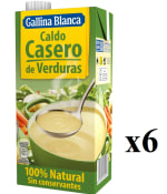 6 Unidades de GALLINA BLANCA Caldo de verduras brik de 1 l. por 7.55€