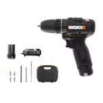 WORX WX121 12V Brushless Impact Drill Kit + 2 Batteries & Charger £44.99 w/Code