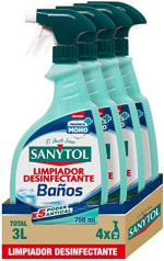 Pack 4 Sanytol Limpiador Desinfectante Antical Baños 750ml por 7.96€